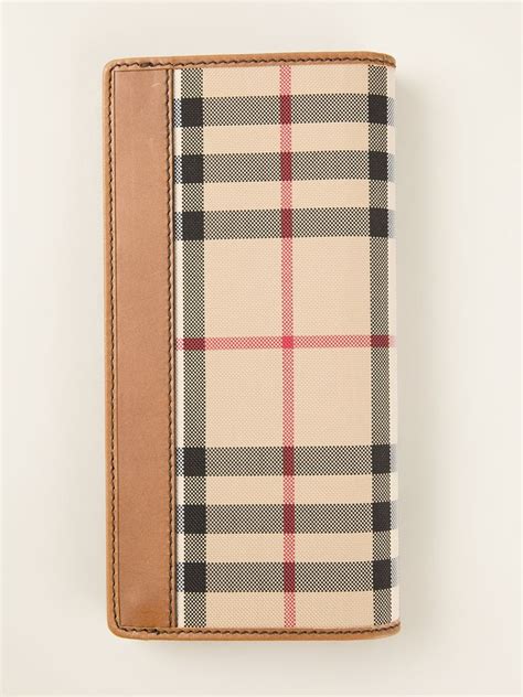 Burberry: Brown Check Wallet 